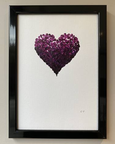 A4 Purple Piece of My Heart painting thumb