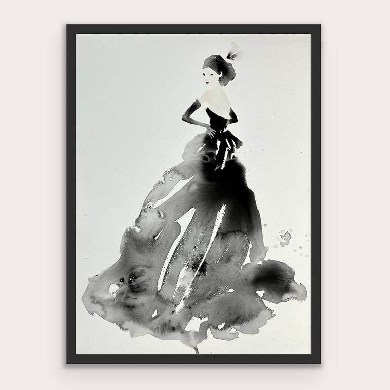 Original Romanticism Fashion Painting by Bridget Davies Art