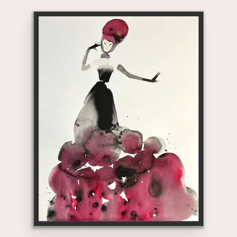 Original Contemporary Fashion Painting by Bridget Davies Art