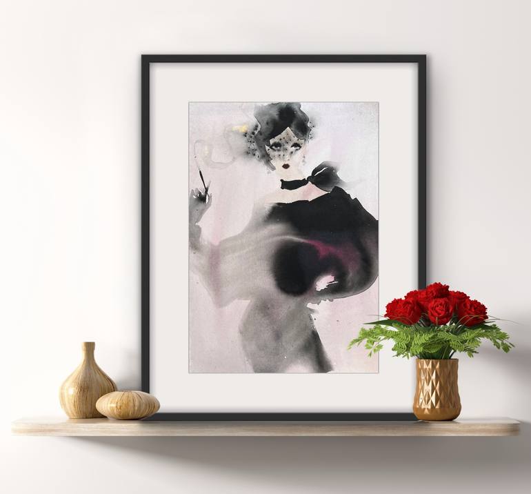 Original Figurative Fashion Painting by Bridget Davies Art