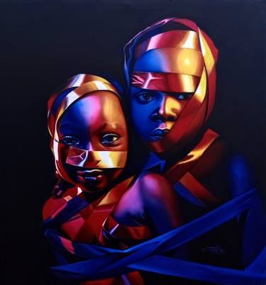 Print of Portraiture Children Paintings by Awosola Michael Angello