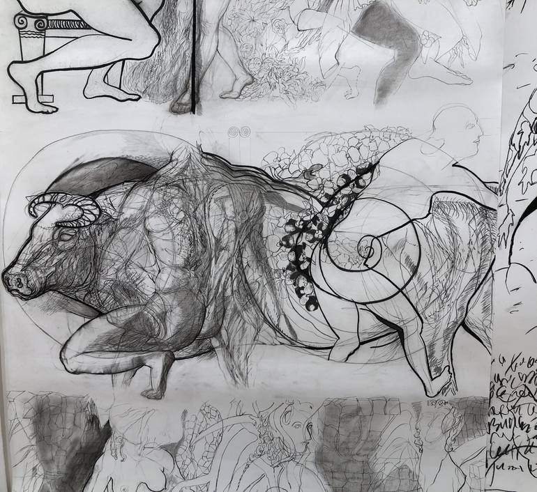 Original Figurative Body Drawing by Luminita Taranu