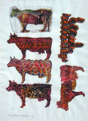 Print of Conceptual Animal Drawings by Luminita Taranu