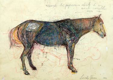 Original Expressionism Animal Drawings by Luminita Taranu