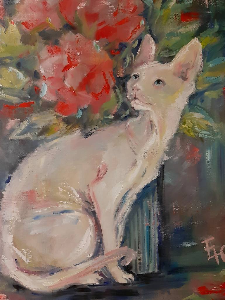 Original Impressionism Animal Painting by Yuliya Efremova