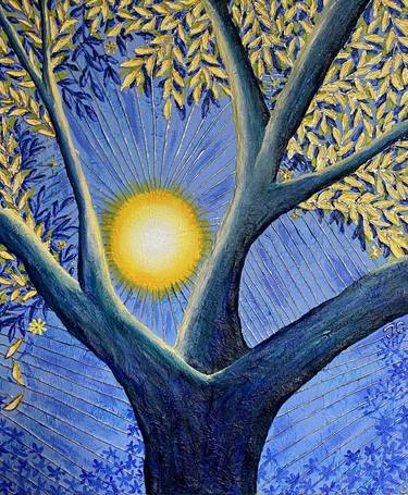 Original Art Deco Botanic Mixed Media by Tiphanie Canada