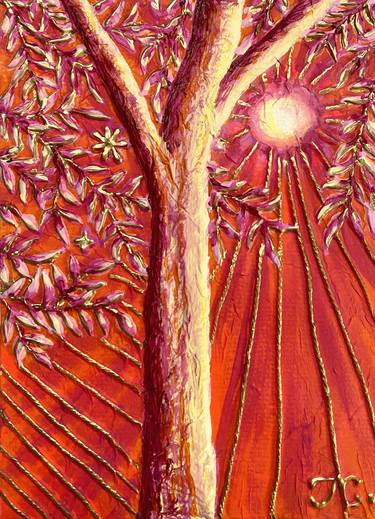Original Abstract Expressionism Botanic Mixed Media by Tiphanie Canada