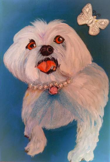 Original Modern Dogs Paintings by Anna Conversano