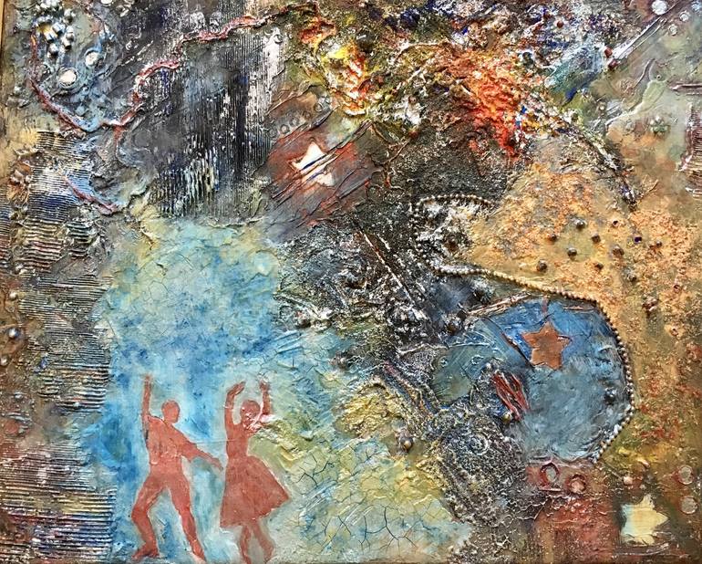 Original Abstract Painting by Anna Conversano | Abstract Art on Canvas | Stars of the night