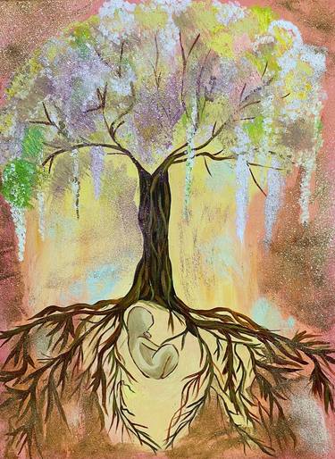 Original Tree Painting by Iryna Zubenko