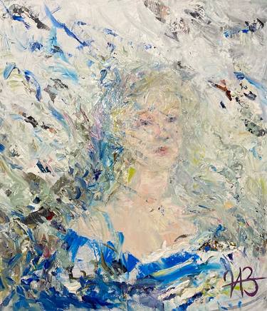 Original Art Deco Portrait Painting by Iryna Zubenko