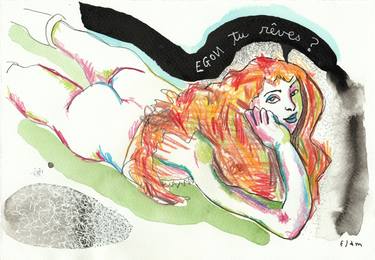 Original Expressionism Erotic Drawings by Frédéric Jammes