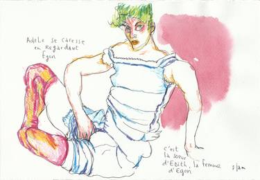 Original Expressionism Erotic Drawings by Frédéric Jammes