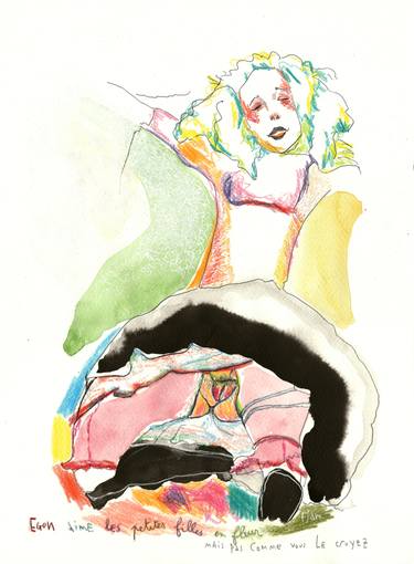 Original Expressionism Erotic Drawings by Frédéric Jammes