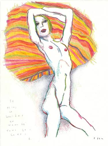 Original Expressionism Erotic Drawings by Frédéric Jammes