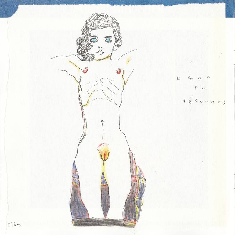 Original Expressionism Erotic Drawing by Frédéric Jammes