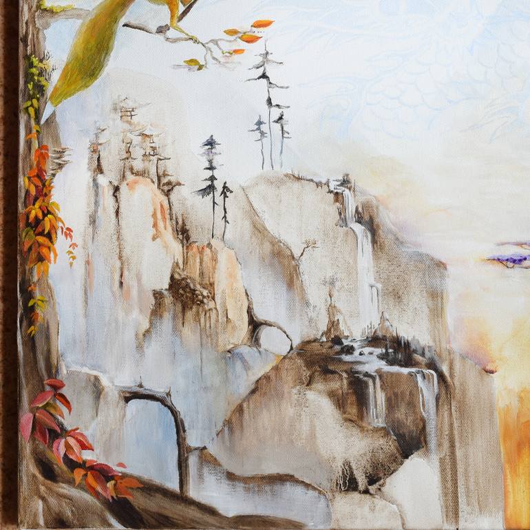 Original Modernism Fantasy Painting by Olga Golubeva