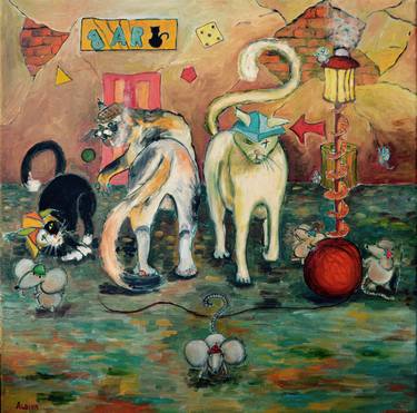 Original Surrealism Animal Paintings by Albina URBANEK