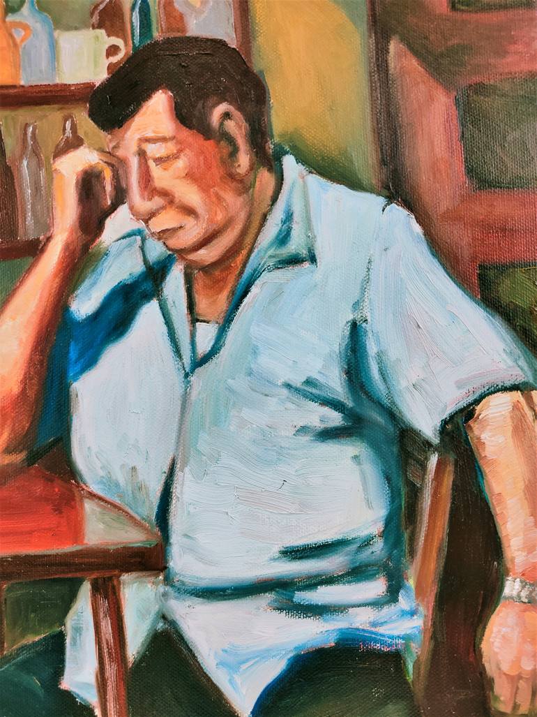 Original Fauvism People Painting by Albina Urbanek