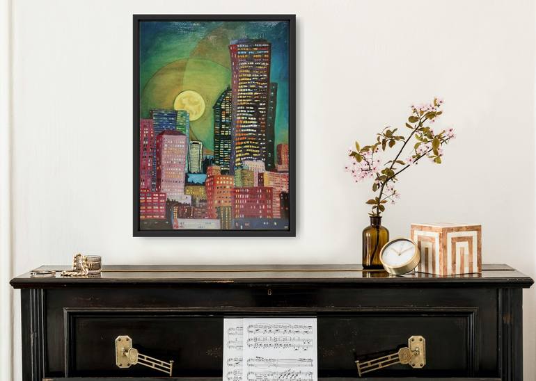 Original Fauvism Architecture Painting by Albina URBANEK