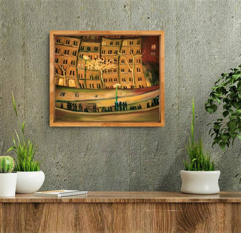 Original Architecture Painting by Albina URBANEK