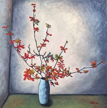 Original Floral Painting by Albina URBANEK