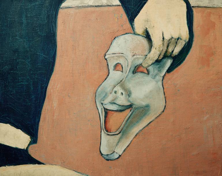 Original Abstract Men Painting by Albina Urbanek