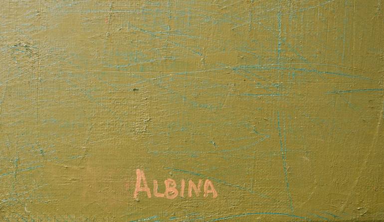 Original Abstract Men Painting by Albina Urbanek