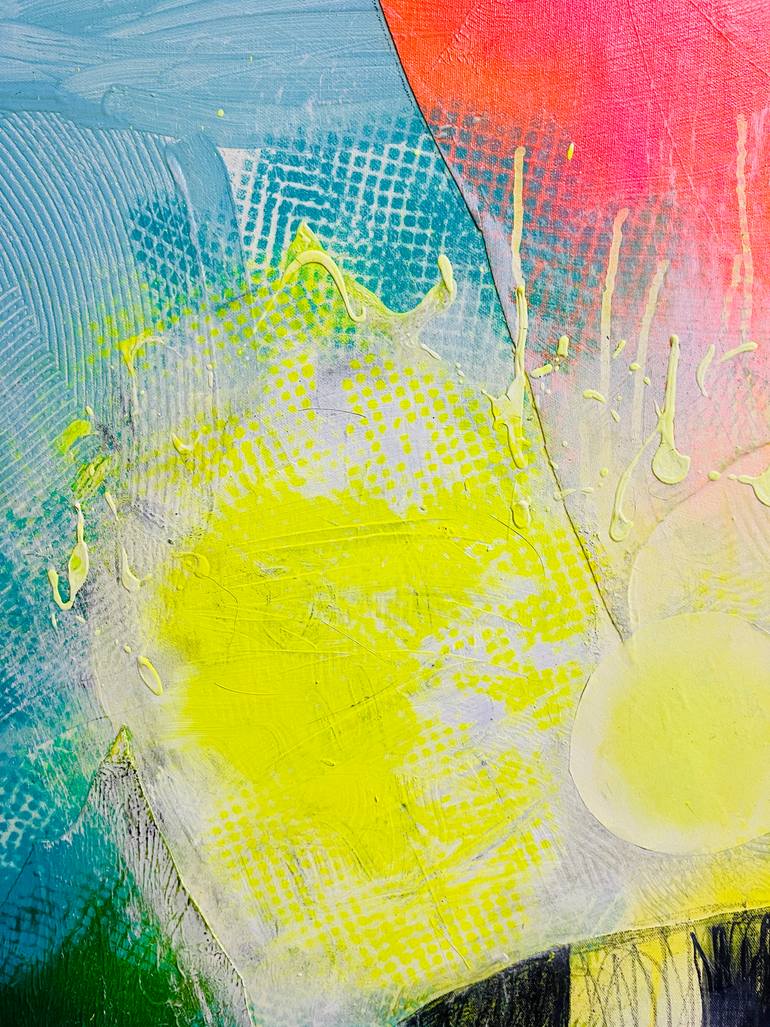 Original Pop Art Abstract Painting by Karen And Simone Lehmann
