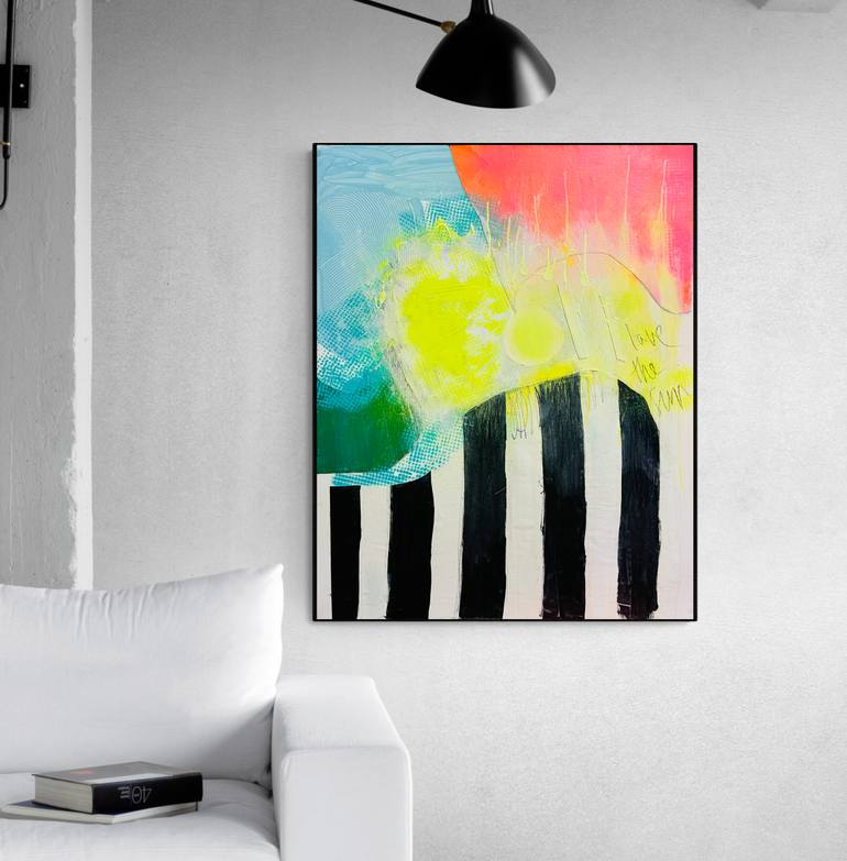 Original Pop Art Abstract Painting by Karen And Simone Lehmann