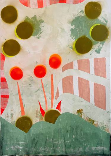 Original Abstract Expressionism Botanic Paintings by Karen And Simone Lehmann