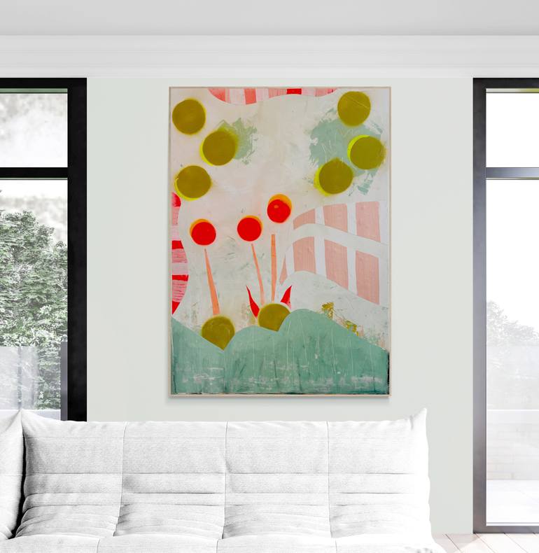 Original Abstract Expressionism Botanic Painting by Karen And Simone Lehmann
