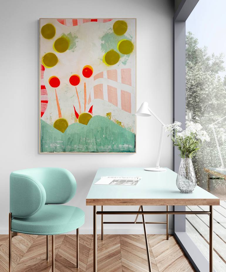 Original Abstract Expressionism Botanic Painting by Karen And Simone Lehmann