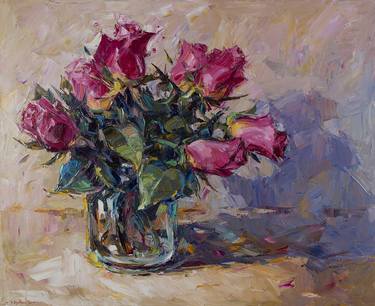 Original Impressionism Floral Paintings by Marta Argentina