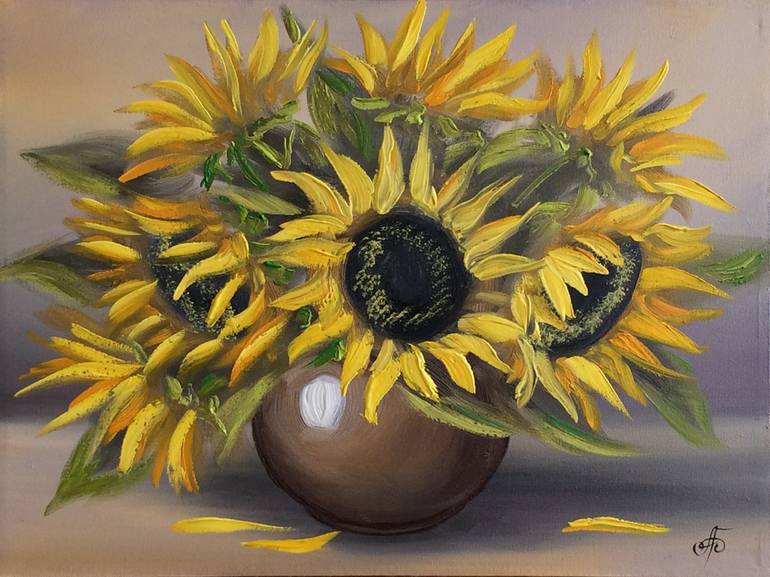 Original Impressionism Still Life Painting by Andrei Bagno