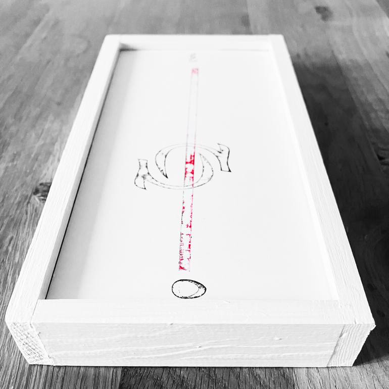 Original Abstract Typography Drawing by Ali Laesh