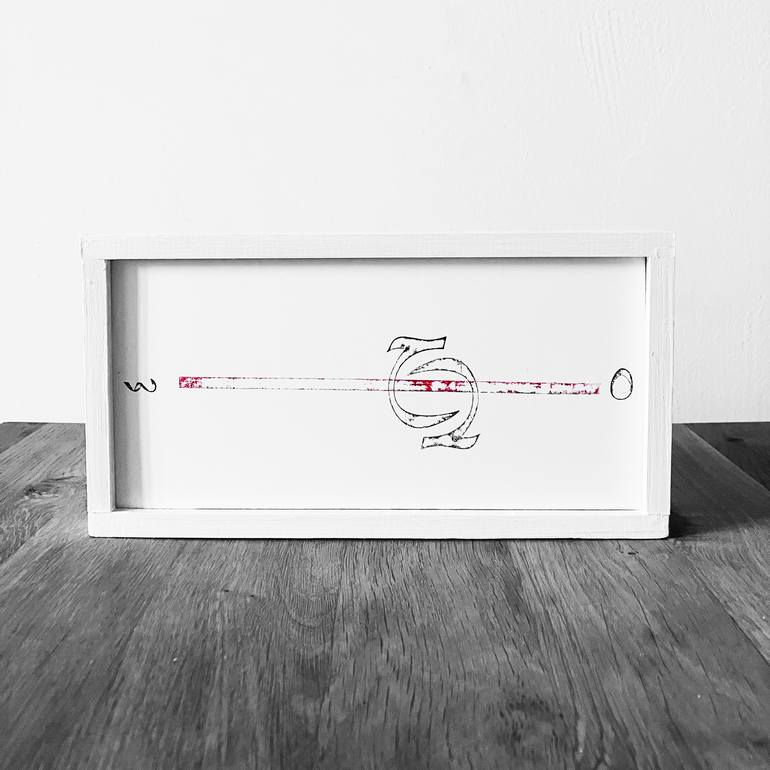 Original Abstract Typography Drawing by Ali Laesh