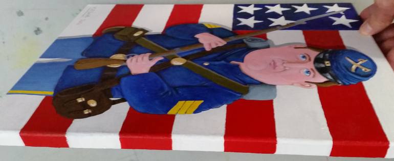 Original Documentary Men Painting by Kevin Francis Smith