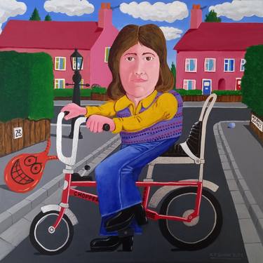Original Figurative Bicycle Paintings by Kevin Francis Smith