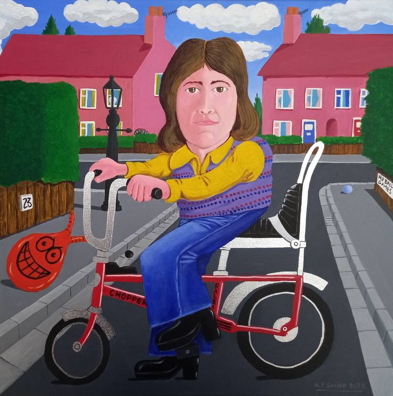Original Figurative Bicycle Painting by Kevin Francis Smith
