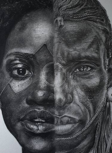 Original Black & White People Drawings by Emeka Ndulue