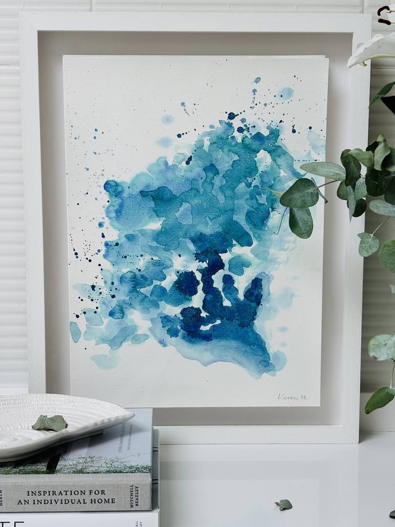 Original Abstract Water Painting by Karen Messerer