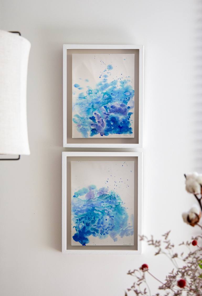 Original Abstract Water Painting by Karen Messerer