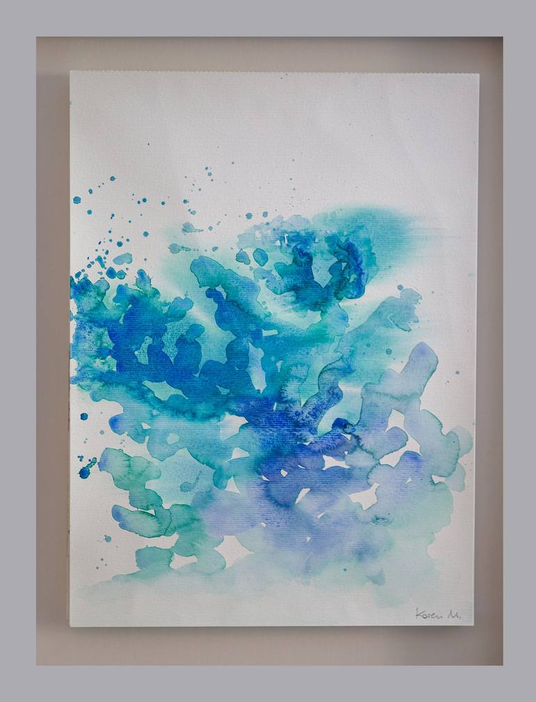 Original Abstract Water Painting by Karen Messerer