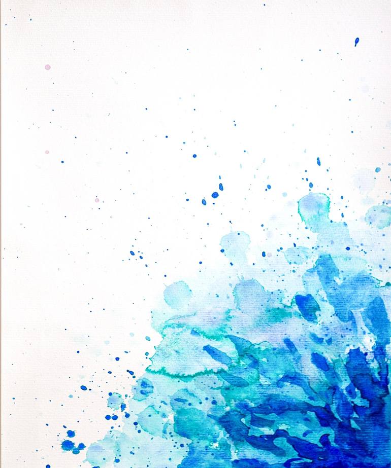 Original Abstract Water Painting by Karen Messerer