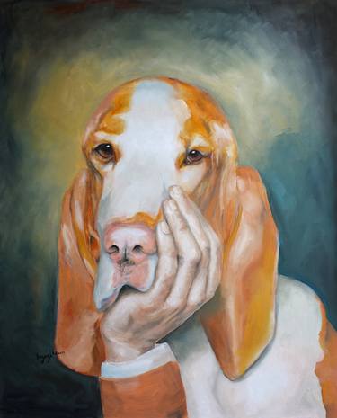 Print of Realism Dogs Paintings by Inga Morales