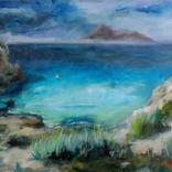 Cala Rosa island beach seascape by Inga Morales