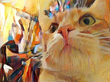 Print of Abstract Cats Paintings by Elizaveta Sokolova