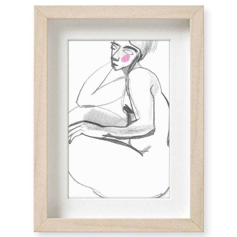 Original sketch Women Drawing by Valeryi Kobylinskyi