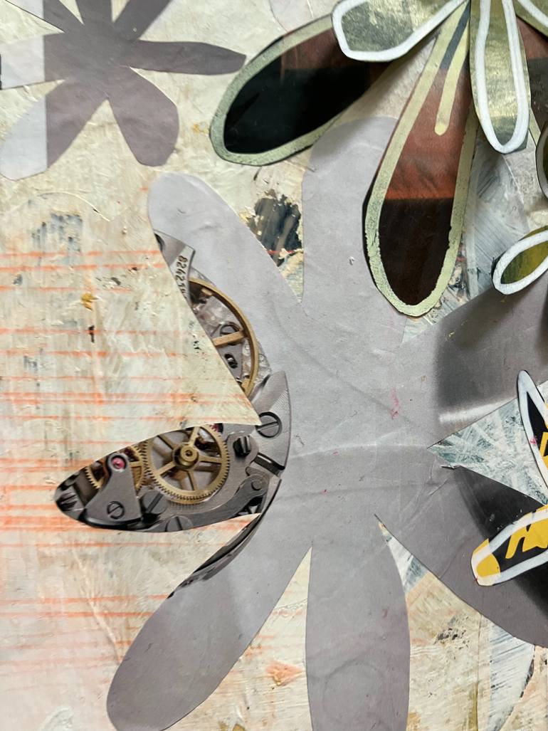 Original Abstract Floral Collage by Ali Herrmann